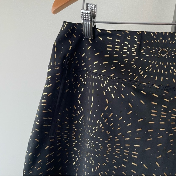 Annika Cutter & Buck Mini Skirt UPF 50 Sun Protection Black Gold Golf Tennis - Picture 4 of 7